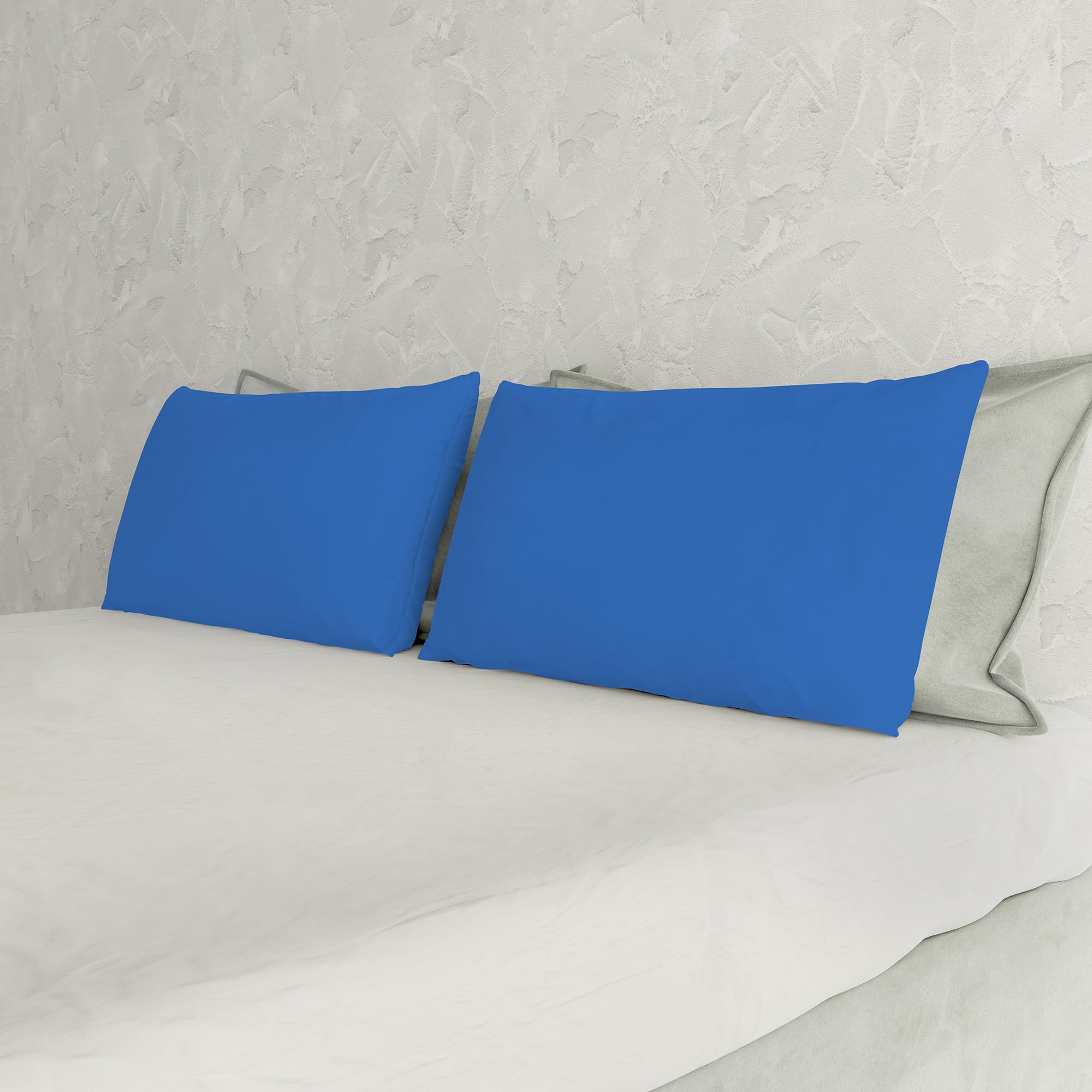 Italian Bed Linen Max Color couple of plain color pillowcases