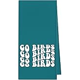 kunlisa Trendy Groovy Go Birds Football Kitchen Towels,Football Hand Towels,Eagle Decor,Eagles Fan Gifts,16×24 Inch