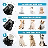 ETENTOUS Dog Nail Grinder Silent LED Light 2 Speed Pet Trimmer Black view 4