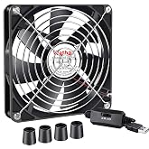 Wathai 140mm USB PC Case Computer Cooliing Fan 5V with Speed Controller | 140mm x 25mm USB Fan for Computer Case Receiver DVR PlayStation Xbox PS4 Router Cabinet Cooling
