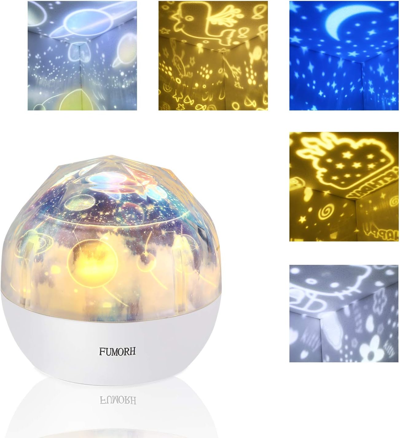 Star Projector Night Light for Kids, Ceiling Galaxy Projector for Decorating Birthdays, Christmas, and Other Parties, Best Gift for a Baby’s Bedroom, 5 Sets of Film
