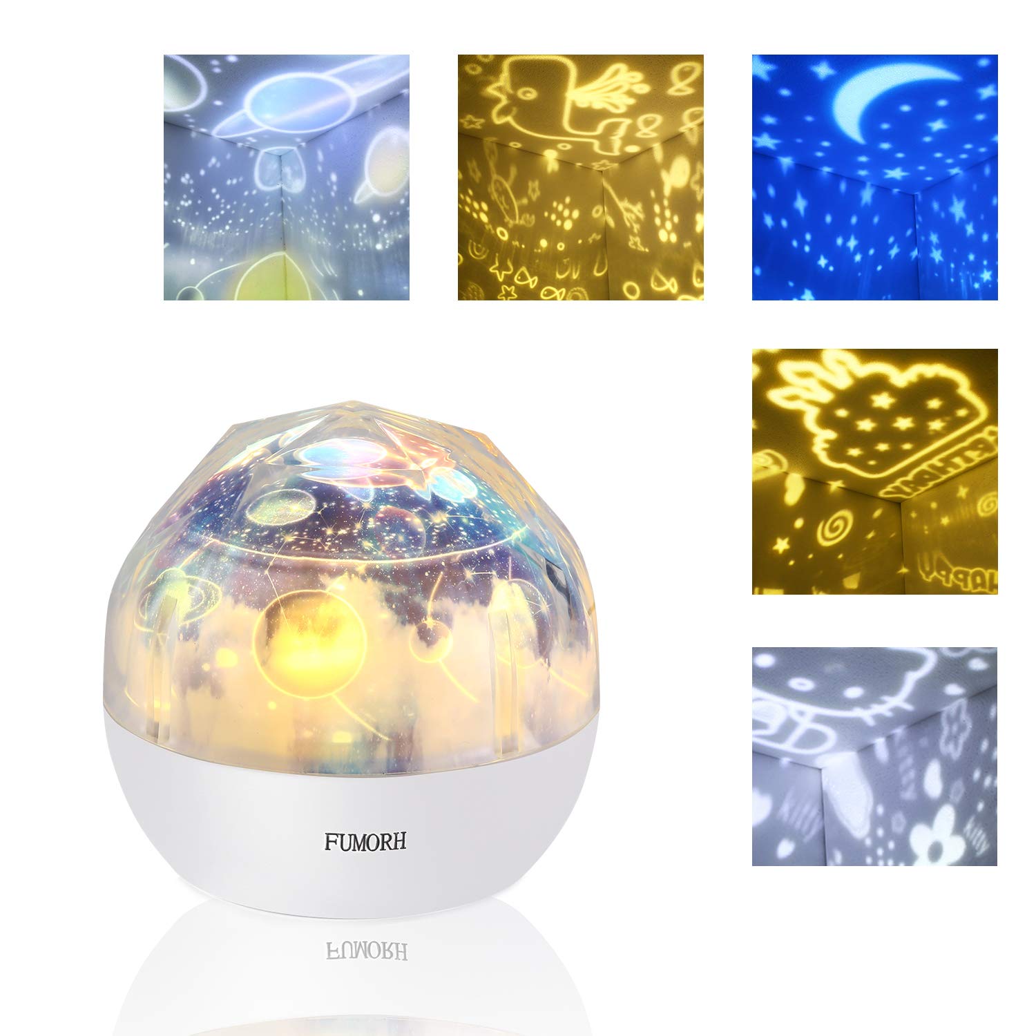 Star Projector Night Light for Kids, Ceiling Galaxy Projector for Decorating Birthdays, Christmas, and Other Parties, Best Gift for a Baby’s Bedroom, 5 Sets of Film