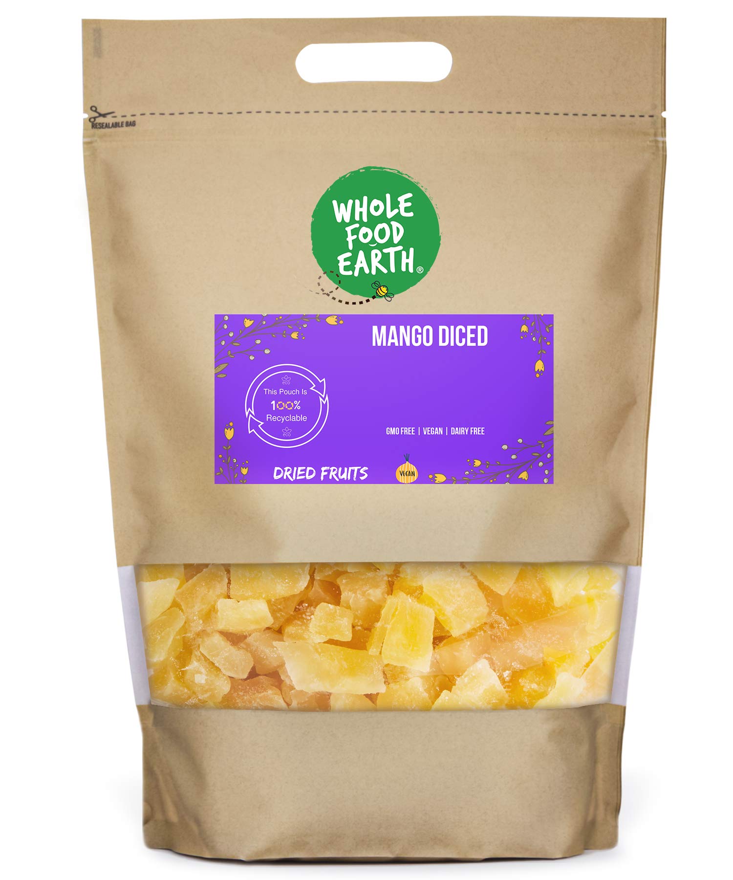 Wholefood Earth Mango Diced 3 kg | GMO Free