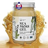 Organic Sea Moss Gel - Pure & Natural. Gold Seamoss and Alpine Mineral Water - Wildcrafted, Dr. Sebi Approved, Shelf Stable,