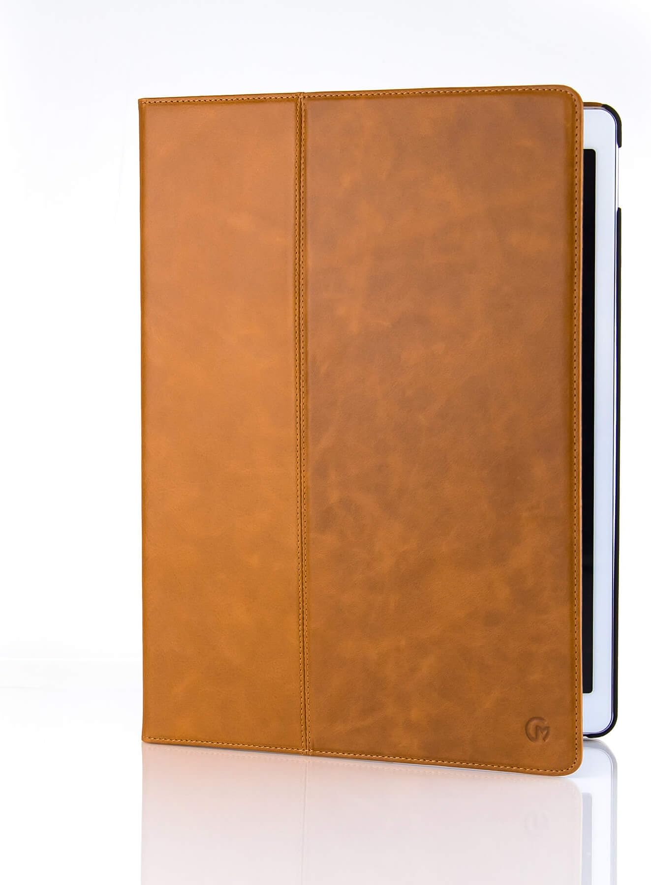 Casemade Apple iPad Pro 12.9 (2nd Gen 2017 Model) Premium Grade Luxury Real Italian Leather Cover/Case (Compatible Model Numbers: A1670, A1671) (Tan)