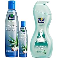 Parachute Advansed Aloe Vera Enriched Coconut Hair Oil, 250ml (Free 75ml) And Parachute Advansed Body Lotion Soft Touch, 400 ml