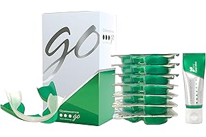 Opalescence GO 15 Whitening Bundle - (7 Treatments) Hydrogen Peroxide Prefilled Teeth Whitening Trays and Travel Sensitive Whitening Toothpaste 1 Oz - Mint Flavor - 6288-1