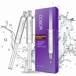 COBOR Anti Aging Facial Serum with Hyaluronic Acid | for Fine Lines,Facial Wrinkles and Dry Skin | Hydrating,Firming,Moisturizing Essence 2 Pack 0.68 fl oz