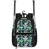Goloni Youth Baseball Bag,Baseball Backpack with Shoes Compartment,Softball Bag with Fence Hook for T-Ball Bat & Equipment