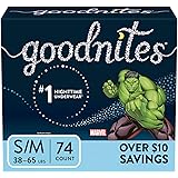 GoodNites Bedtime Underwear for Boys (S-M (38-65 lb), 74 Ct.)