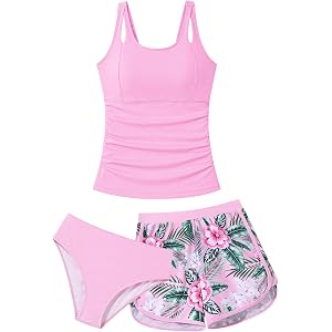TUONROAD Girls 3pcs Tankini Swimsuit Size 11-16 Bathing Suits for Teens