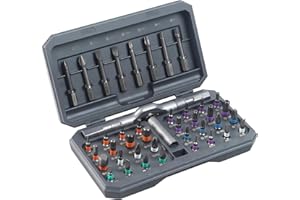 Fnulrzmt 42 in 1 Magnetic Screwdriver Set with Ratchet Handle, S2 Alloy Steel Bits & Portable Case for Home DIY, Electronics,