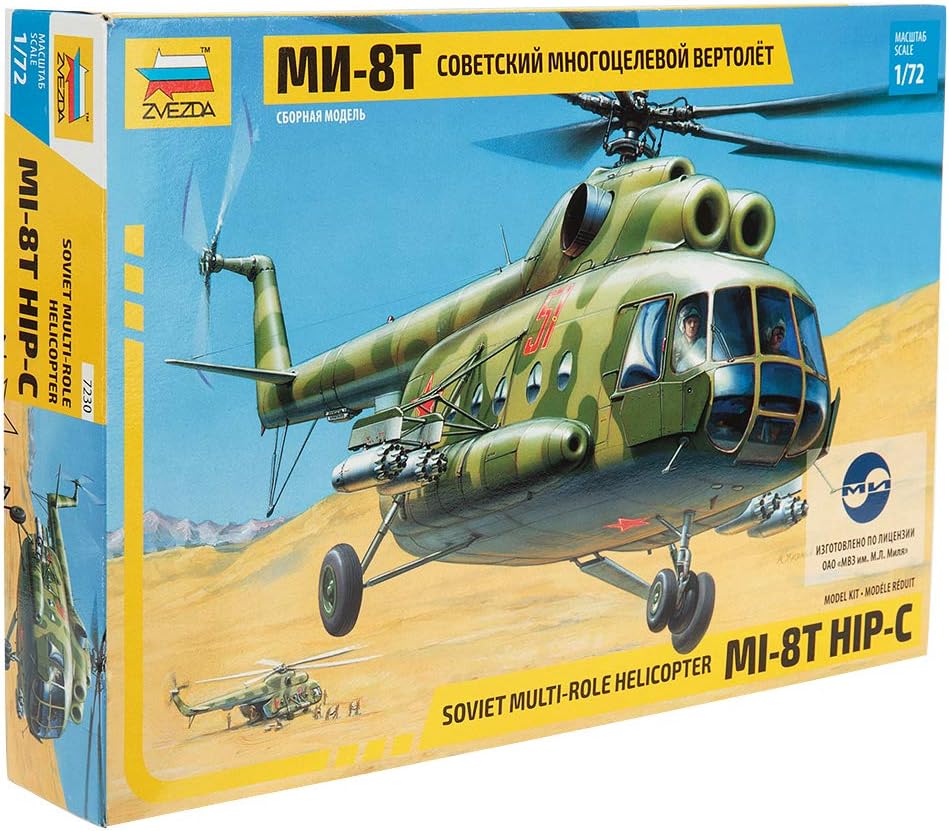 Zvezda - Z7230 - Model Kit - Mil MI-8T - 1:72 Scale, No Paint