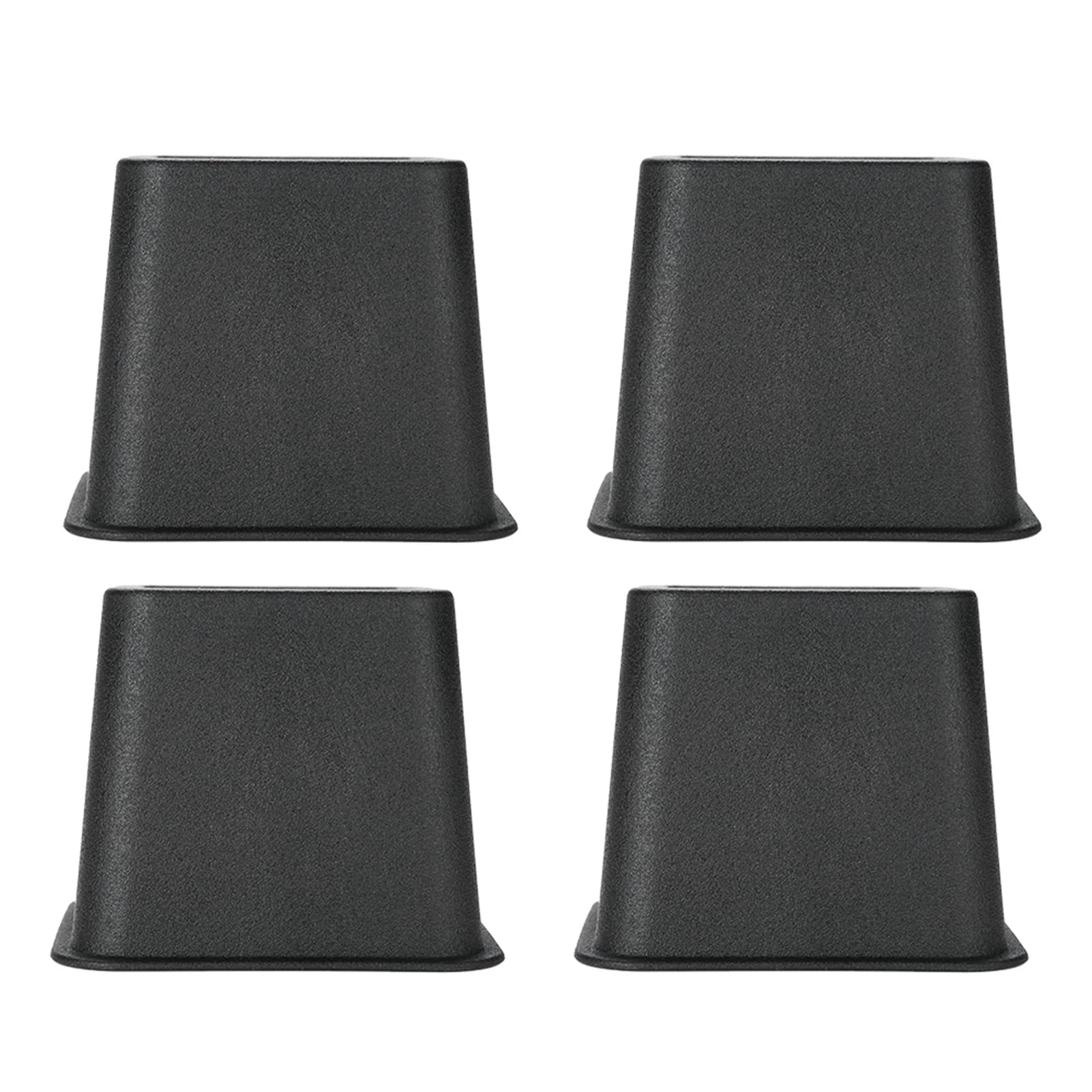 Bed Raiser 4Pcs 3 inch Furniture Raisers Black Stackable Square Chair Risers Sofa Raiser Wardrobe Riser Adjustable Elephant Feet Bed Risers Bed Lifter Blocks