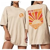 Oversized Tshirts for Women Graphic Summer Short Sleeve Casual Loose Tees | ADOREJOY Womens Basic Printed Basic Shirts, Crewneck Comfy Plus Size Tops, Gym Baggy Maternity Going Out Daily Wear 2026