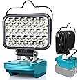 Cordless LED Work Light for Makita 14.4V/18V LXT Battery,Portable Flashlight Jobsite Light Spotlight Tool for Makita BL1850,Lamp Flood Light for Repairing/Outdoor Camping/Garages/Emergency(No Battery)