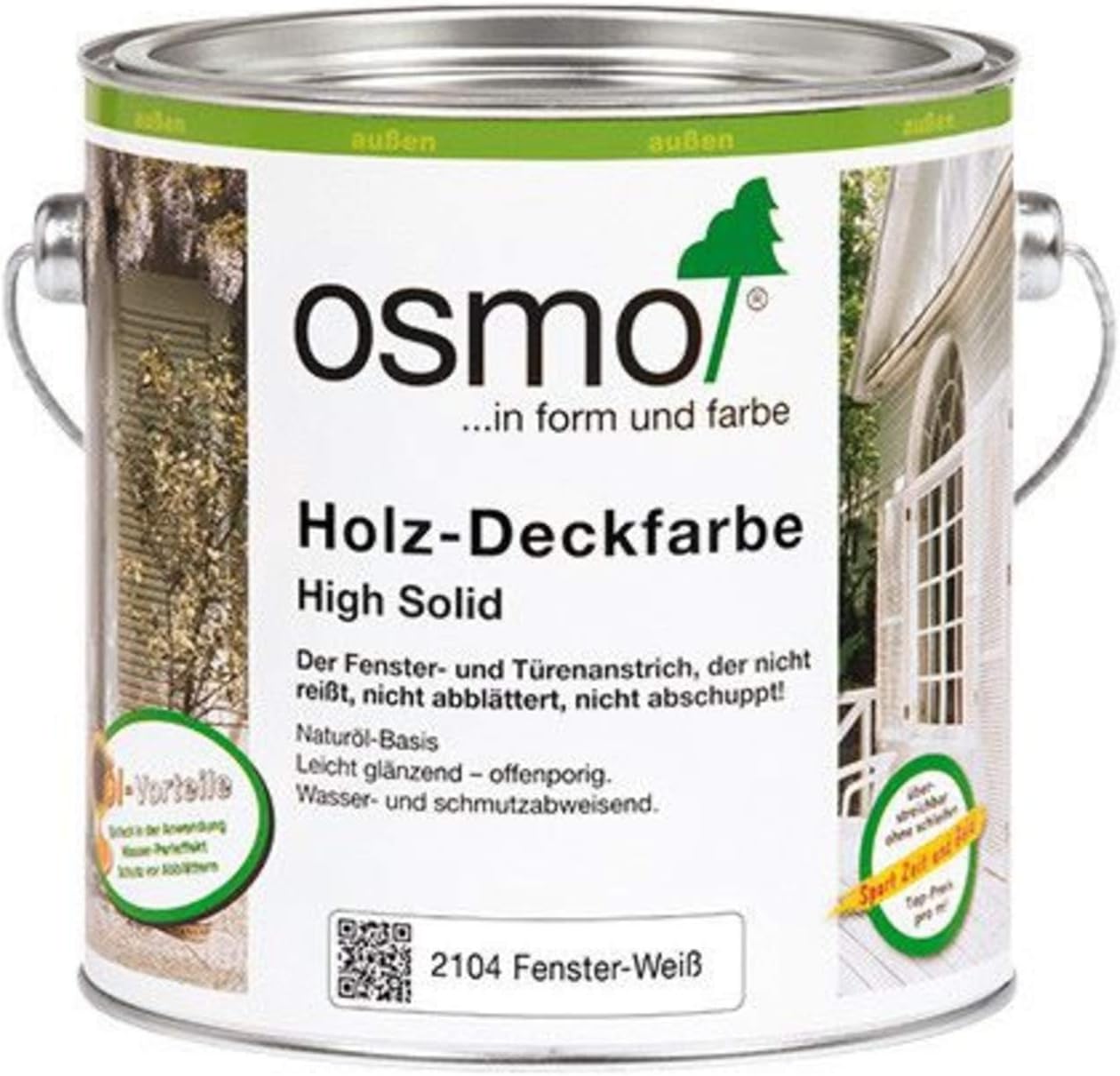 Osmo Opaque Gloss Wood Stain 2104 White 2.5 Litres Amazon.co.uk