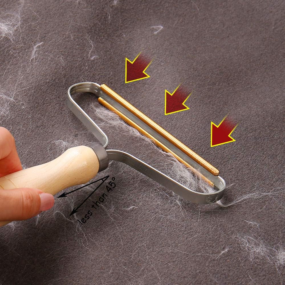 Portable Lint Remover, Clothes Fuzz Shaver - Reusable Double Sided Lint Remover Travel Brush for Removing Lint Pet Hair Dust in Clothes and Furniture (2 Pack): Kitchen & Dining