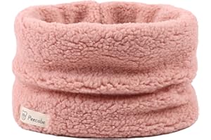 PEECABE Kids Scarf Winter Fleece Toddler Scarf Baby Boy Girl Fuzzy Soft Cold Weather Pullover Neck Warmer Gaiter 1-7T (Pink)