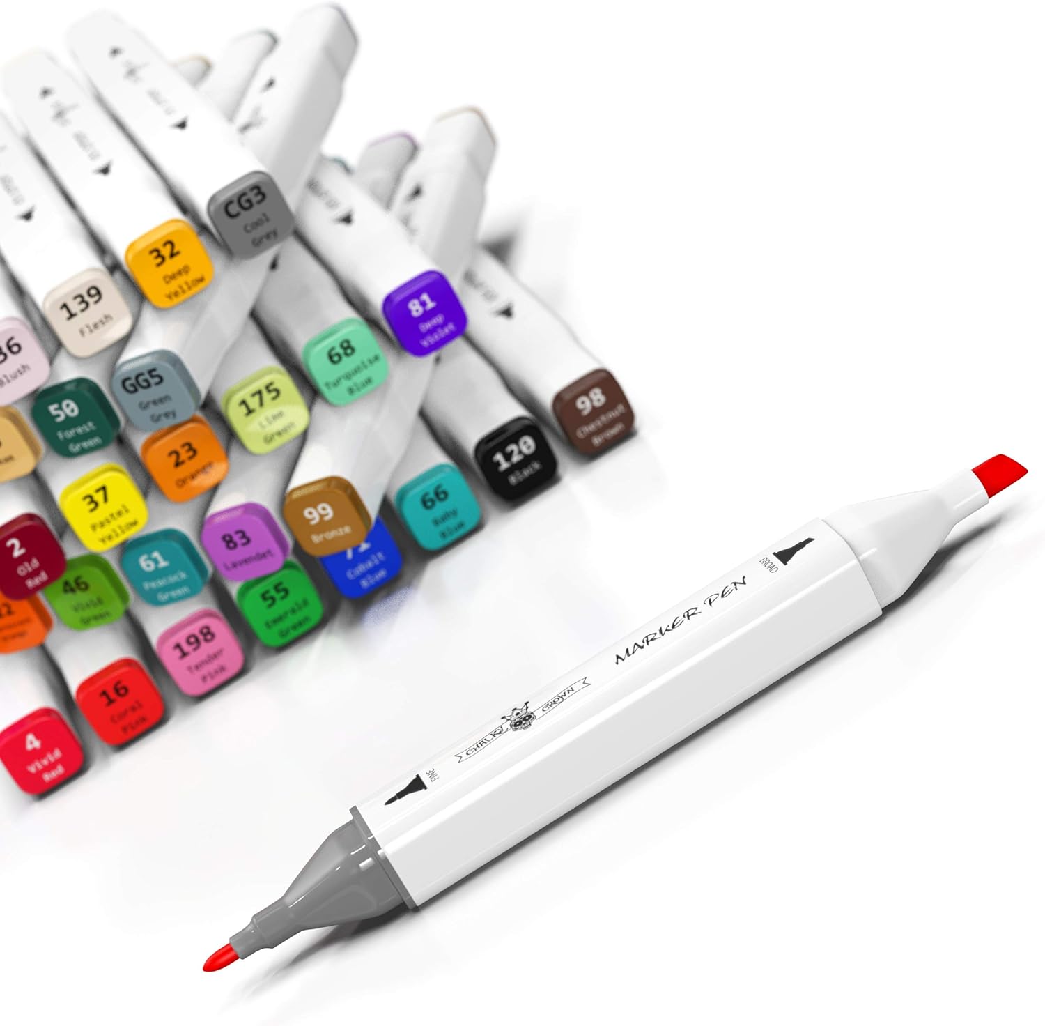 30 Alcohol Markers Set - Art Markers for Adults, Artists and Kids - Dual Tip Sketch Markers - Alcohol Based Drawing Markers for Adult Coloring : Office Products