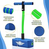 Toyzey Pogo Stick for Kids Green Blue - Foam Handle Safe Durable Toy view 4