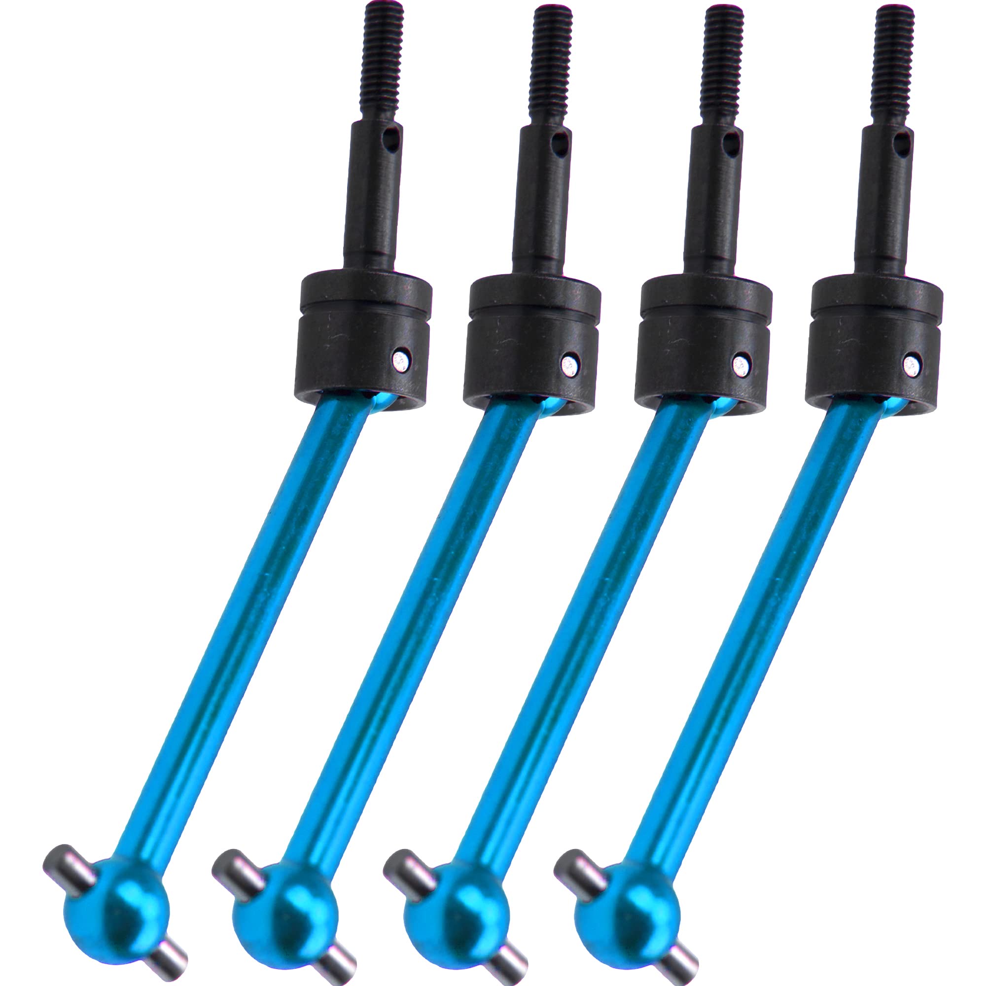 Photo 1 of 4Pcs Vgoohobby Aluminum CVD Drive Shaft Joint CVD Driveshaft Compatible with Tamiya TT02B TT-02B DT02 DT03 DF02 1/10 RC Car (Blue)