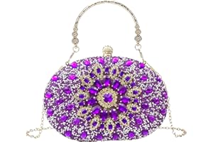 McBecdy Clutch Purses For Women Rhinestone Evening Purse Sparkling Handbags Crystal Clutch For Wedding Party