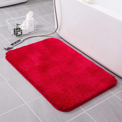 Amazon バスマット 45 70cm お風呂マット 滑り止めマット 玄関 マット キッチンマット フロアマット 浴室マット 吸水 レッド バスマット 速乾 おしゃれ キッチンマット おふろマット 玄関 バーマット あしふきマット 40 60cm クリスマス 装飾 玄関マット オンライン通販