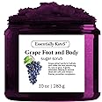 Grape Body & Foot Scrub 10 oz - Improves the elasticity and firmness of skin - Removes dead skin cells, and tighten and tone skin - The best stocking stuffer.