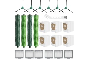 Leemone 23 Pcs Replacement Parts for iRobot Roomba Max 705 Vac & Plus 504 Vac Robot Vacuum, 705 Accessories Kit with 4 Main Roller Brushes, 6 Dust Bags, 6 Filters, 6 Side Brushes, 1 Cleaning Brush