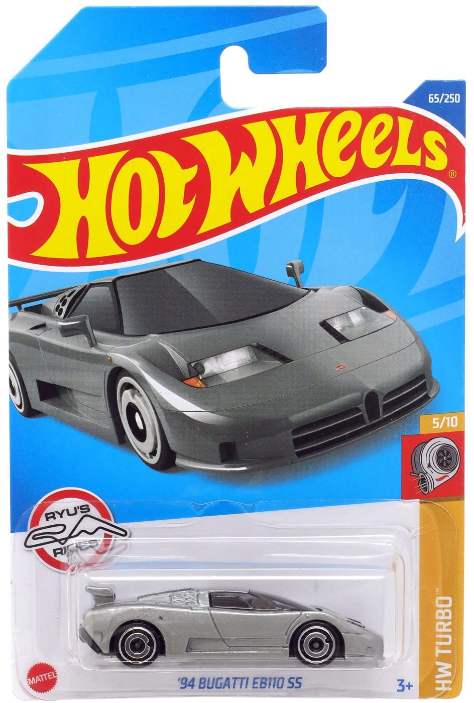 Hot Wheels 2022 '94 Bugatti EB110 SS Grey (Long Card) HHF70