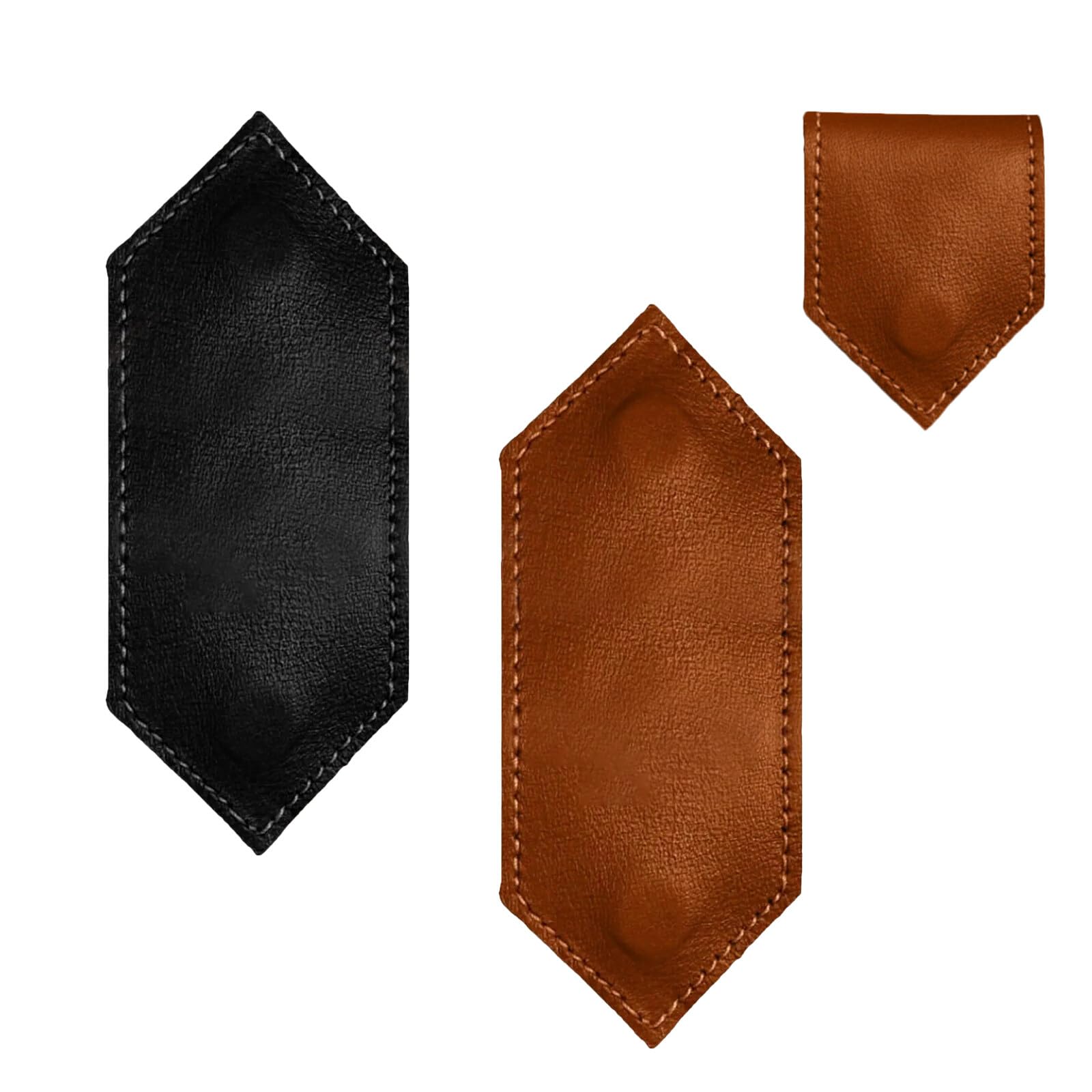 Gsrhzd Magnetic Bookmark, Bookmark, 2PCS Retro Style Leather Book Mark for Books Banknote, Unfading Creative Exquisite Bookmarks for Kids Reading Lovers Teacher Student(Black+Brown) — image 1