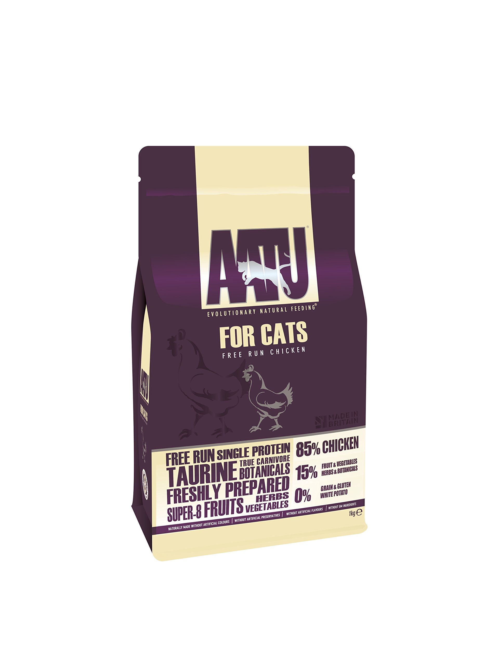 AATU 85/15 Complete Dry Cat Food, Chicken 1kg - High Protein, Grain Free Recipe, No Artificial Ingredients