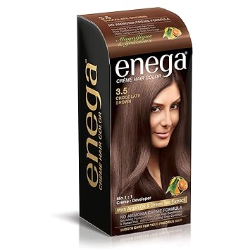 enega Brilliance Creame Hair Colour (Chocolate Brown, 3.5, Jumbo Size)
