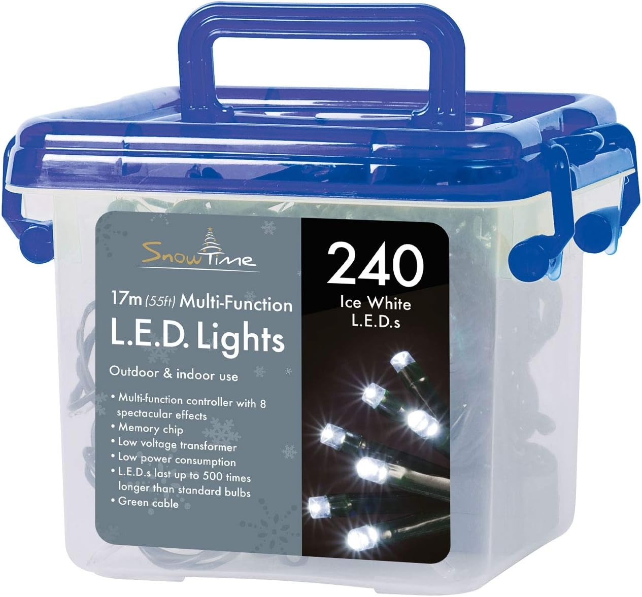 240 Ice White MultiFunction Christmas Tree Lights Amazon.co.uk Lighting