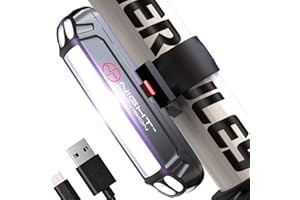 Night Provision Slim USB Bike Flasher Light – Rechargeable Safety Light for Front or Rear Use on Bicycles, Skateboards, Longb