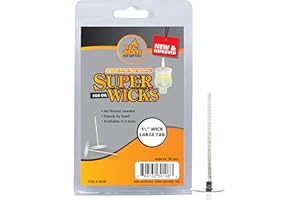 Ner Mitzvah Self Standing Cotton Wicks for Glass Oil Cup and No Floater Needed for Candle Lighting, Multipurpose (Pack of 50), Large - 1.5 inch