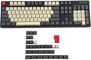 YMDK Dye Sub Carbon 96 84 ANSI ISO Keycaps OEM Profile Thick PBT Mac Keycap Set for MX Keyaboard Melody 96 KBD75 FC980M Keych