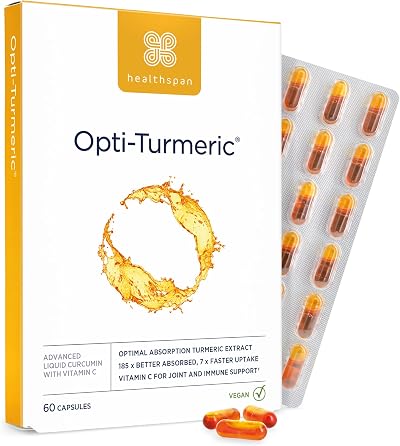 Healthspan Opti-Turmeric High Strength 500mg Liquid Curcumin 60 Capsules