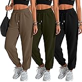 Velvelhall 3 Pack Women's Sweatpants with Pockets, Drawstring Lounge Athletic Joggers Casual Yoga Workout Sweat Pants