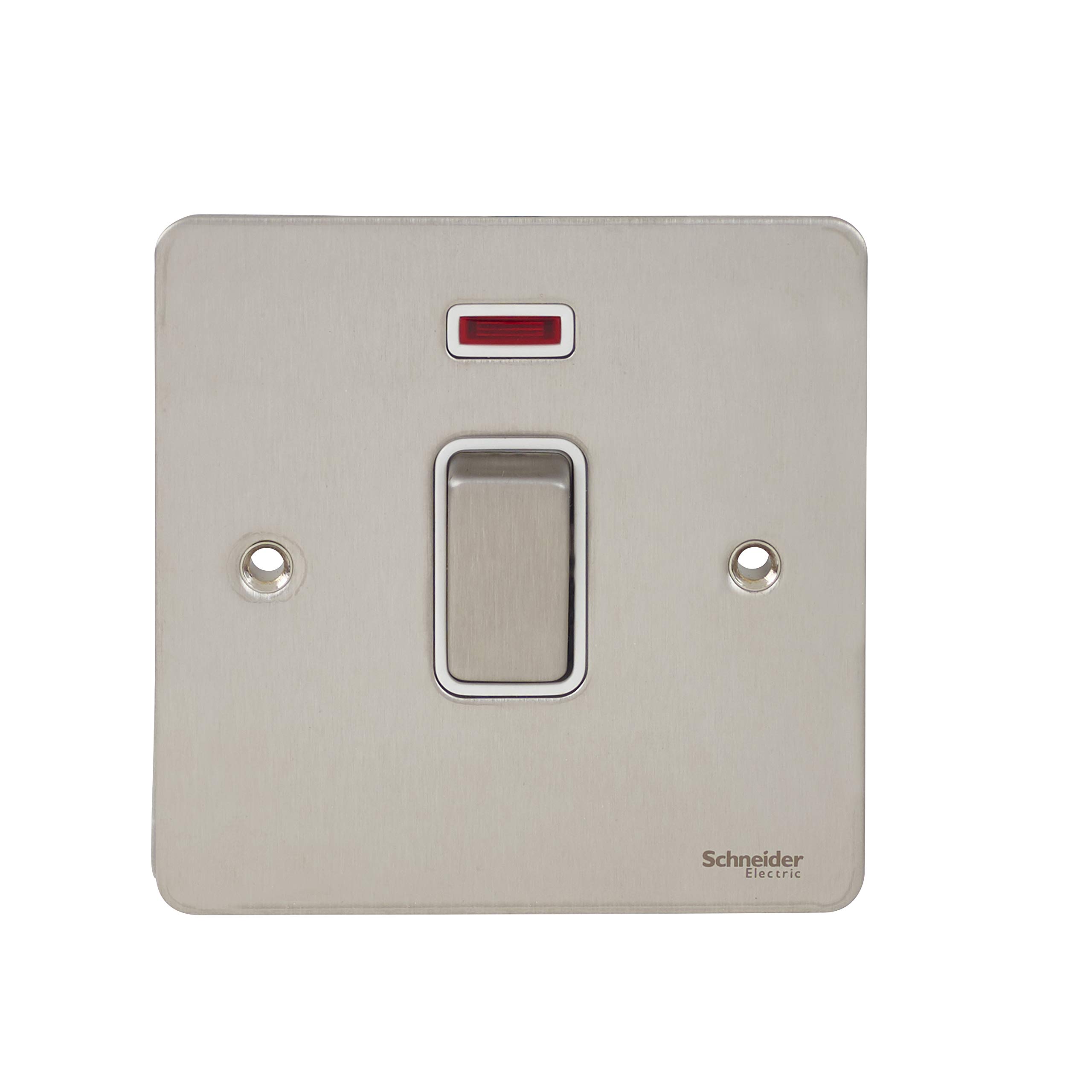 Schneider Electric - Ultimate flat plate (UFP) Curved metal capped rockers for a stylish look and easier operation - Wiring Devices Stainless Steel/White - GU4231WSS โ image 1