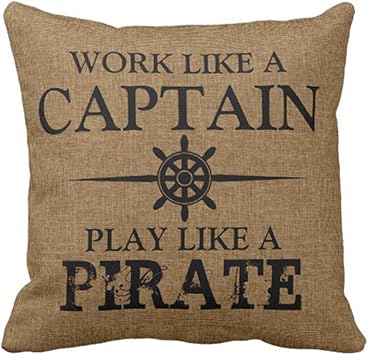 Amazon Com Emvency Throw Pillow Cover Funny Pirates Work Like