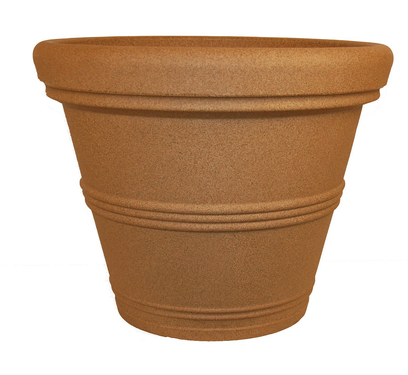 Tusco ProductsRR135SS Rolled Rim Collection Planter, 13.5", Sandstone