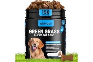 Dog Urine Neutralizer for Lawn - 150 Chews - Advanced Grass Saver for Dogs - Green Grass Chews with Natural Ingredients & Dig