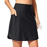 Viodia Women's 18" Long Swim Skirt with Pockets High Waisted Tummy Control Bathing Suit Bottoms Modest Swimsuits with Skirts