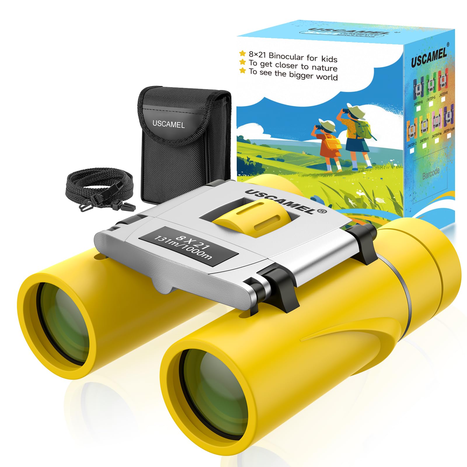USCAMEL Binoculars Kids and Adults, 8×21 Compact High Powered Binoculars Travel Binocular for Bird Watching and Hunting