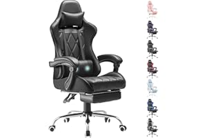 Homall Gaming Chair, Computer Chair with Footrest and Massage Lumbar Support, Ergonomic High Back Video Game Chair with Swive