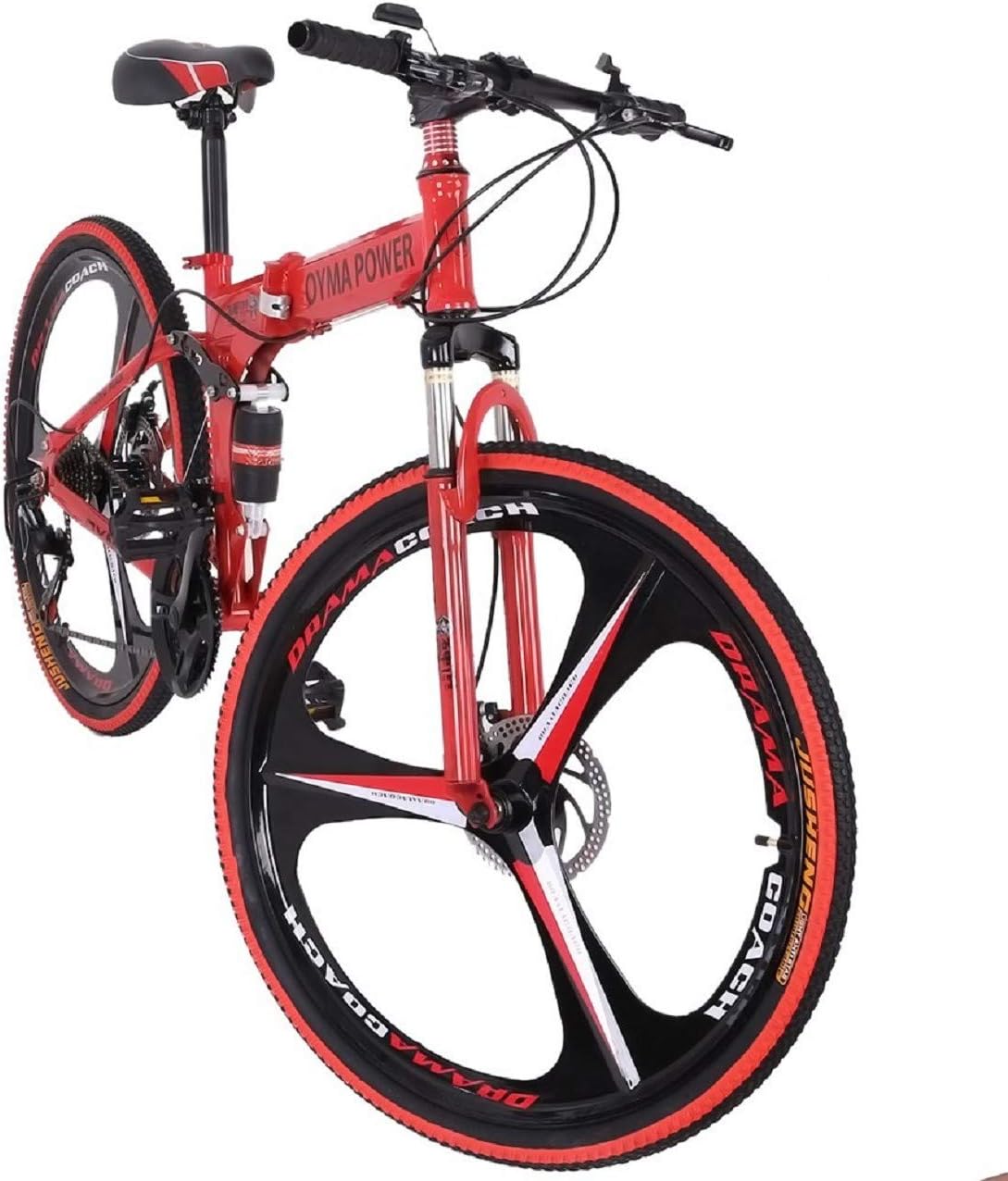 red full suspension bike