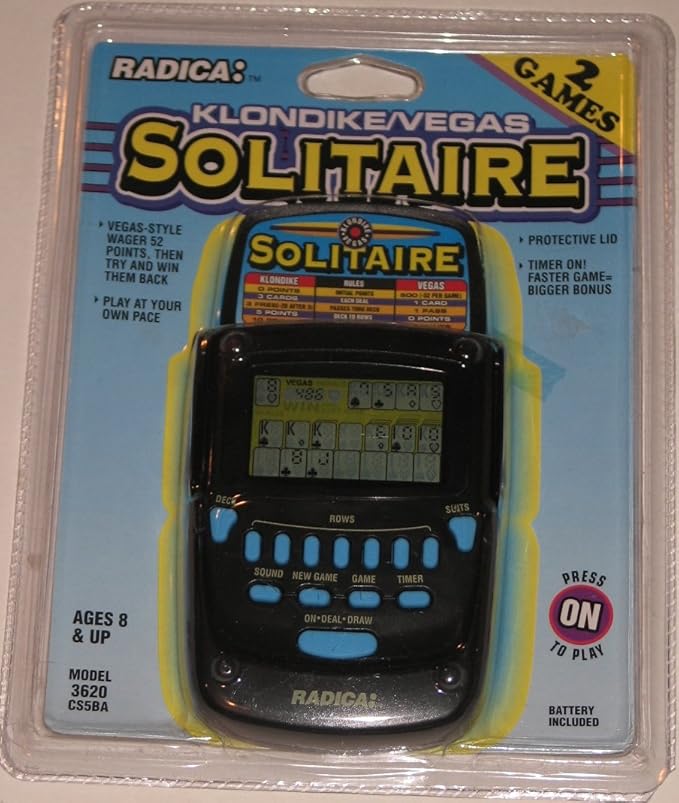 radica lighted solitaire handheld game