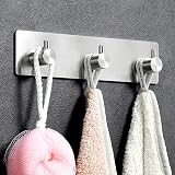 Koksi 3-Hook Stainless Steel Self-Adhesive Hanger Kitchen Bath Hallway view 6